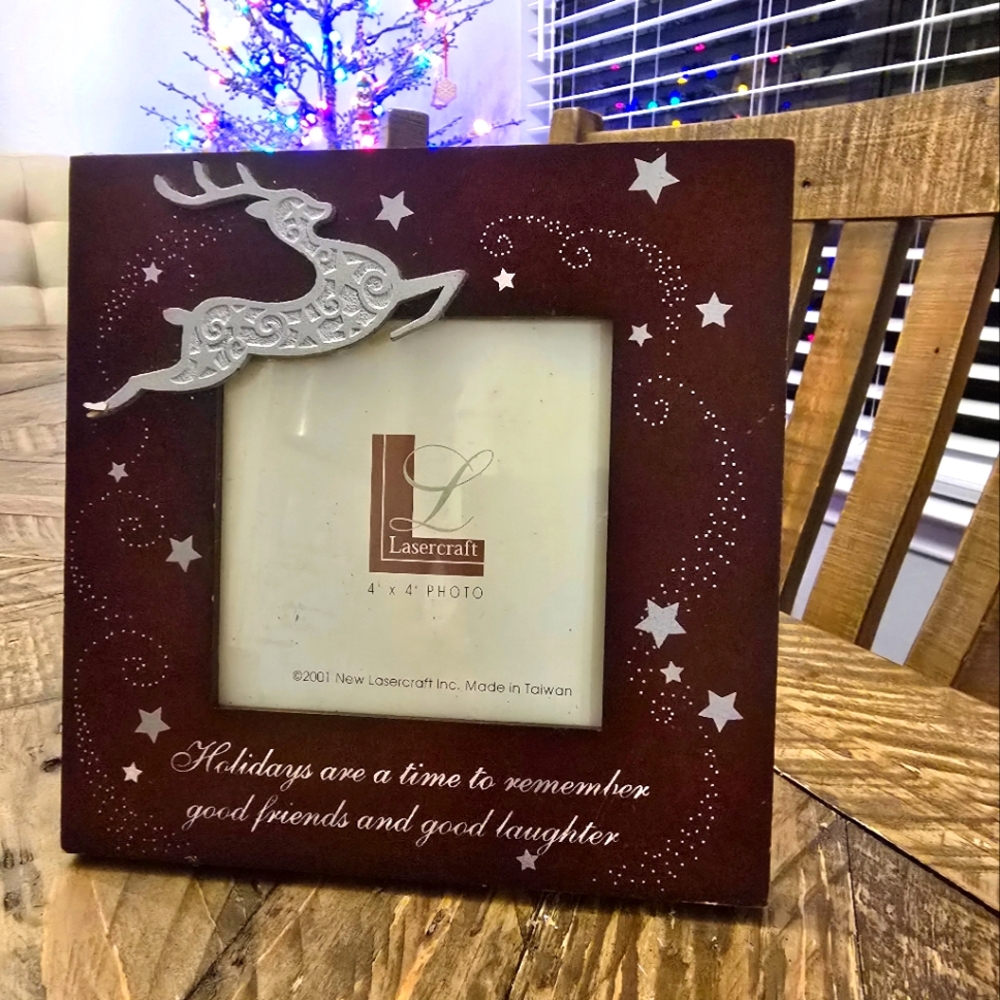 Lasercraft Flying Deer Christmas Picture Frame